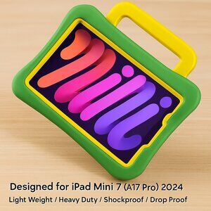 🆕️ Kids Case for iPad Mini 7 / Mini 6 (Green) — Shockproof, Lightweight,